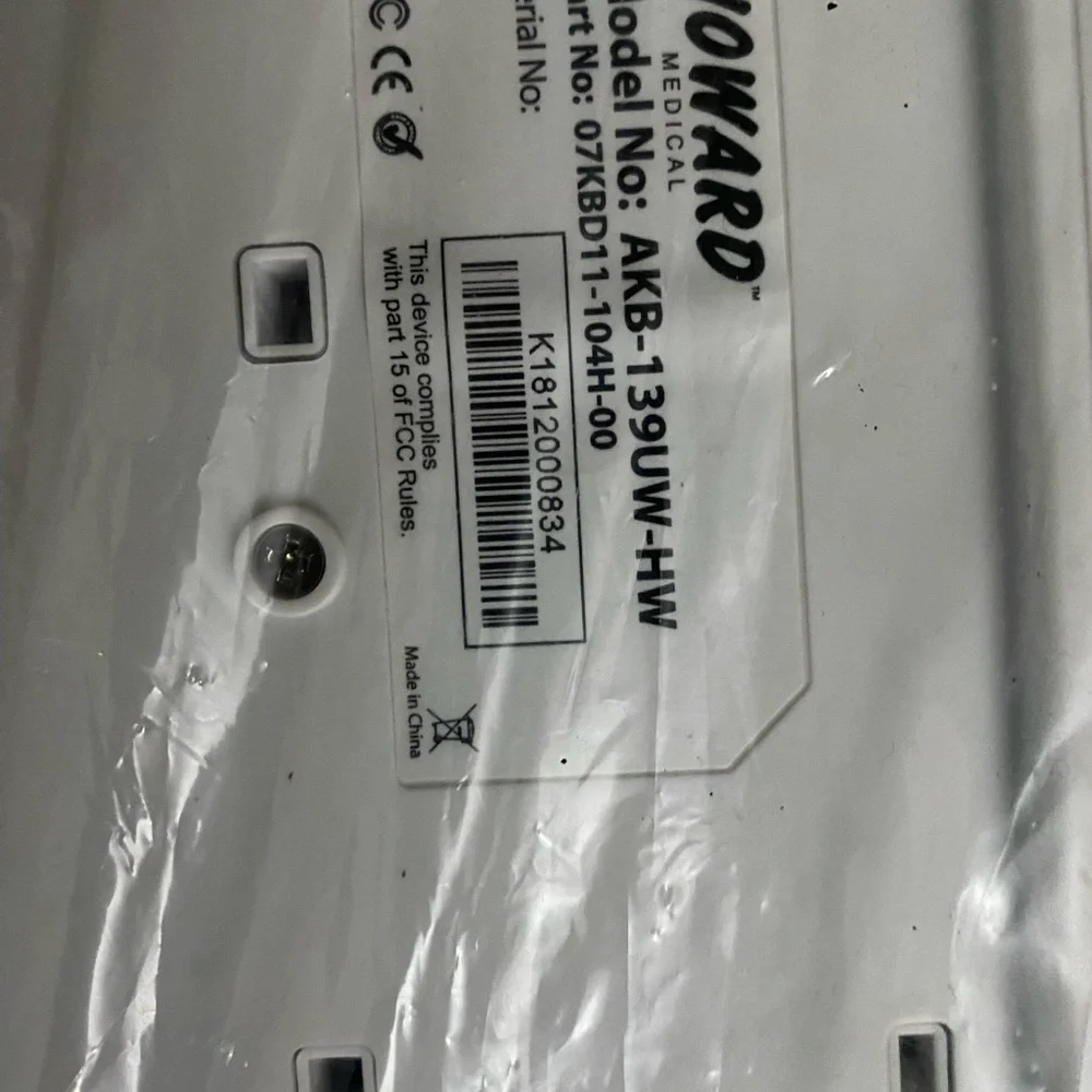 New Howard medical keyboard for computers. Model no: ALB 139UW-HW